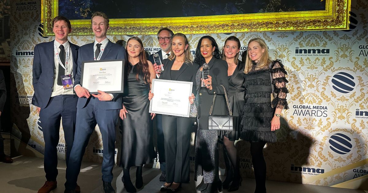 Amedia henter hjem to gull i INMA Global Media Awards